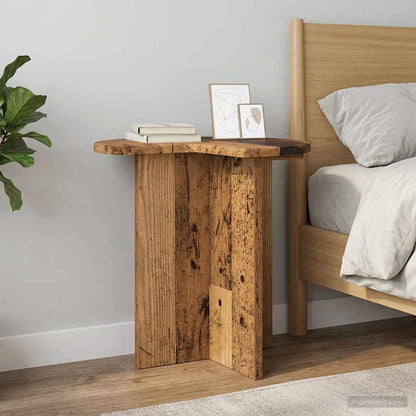 vidaXL Side Table Old Wood Ø 39 x 38 cm Engineered Wood