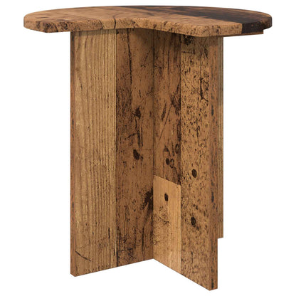 vidaXL Side Table 2 pcs Old Wood Ø 39 x 38 cm Engineered Wood