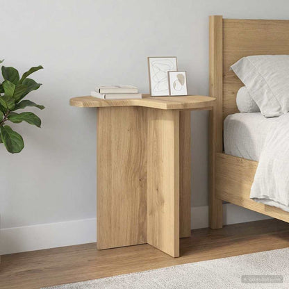 vidaXL Side Table Artisan Oak Ø 39 x 38 cm Engineered Wood
