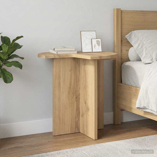 vidaXL Side Table Artisan Oak Ø 39 x 38 cm Engineered Wood