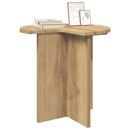 vidaXL Side Table Artisan Oak Ø 39 x 38 cm Engineered Wood
