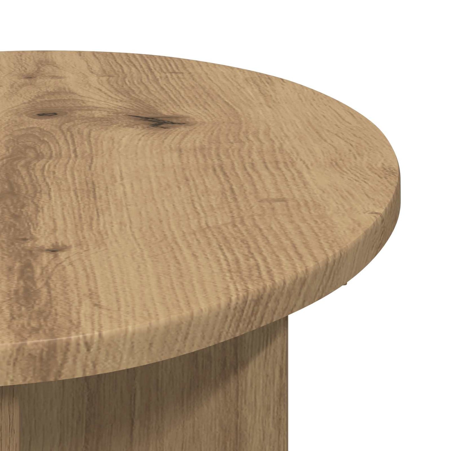 vidaXL Side Table 2 pcs Artisan Oak Ø 39 x 38 cm Engineered Wood