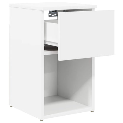 vidaXL Bed Cabinet White 29 x 31.5 x 49 cm Engineered Wood