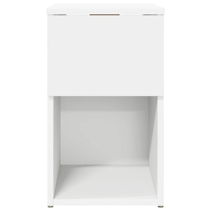 vidaXL Bed Cabinet White 29 x 31.5 x 49 cm Engineered Wood