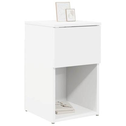 vidaXL Bed Cabinet White 29 x 31.5 x 49 cm Engineered Wood