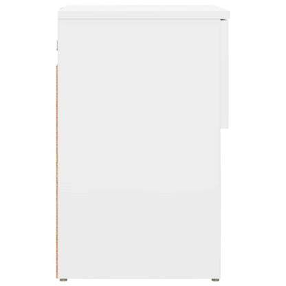 vidaXL Bed Cabinet White 29 x 31.5 x 49 cm Engineered Wood