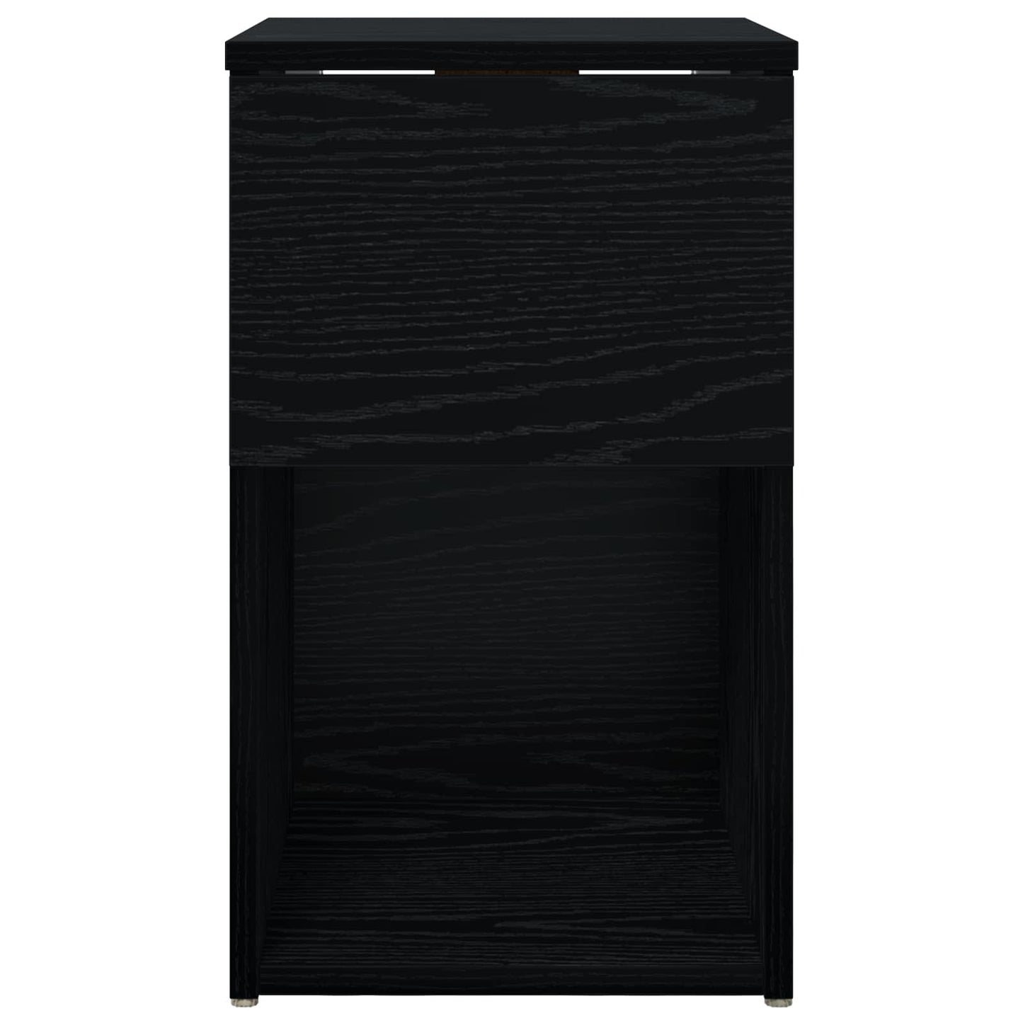 vidaXL Bed Cabinet Black Oak 29 x 31.5 x 49 cm Engineered Wood