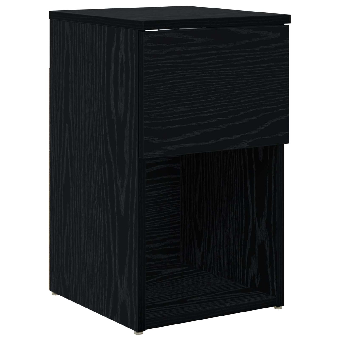 vidaXL Bed Cabinet 2 pcs Black Oak 29 x 31.5 x 49 cm Engineered Wood