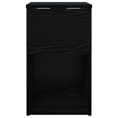 vidaXL Bed Cabinet 2 pcs Black Oak 29 x 31.5 x 49 cm Engineered Wood