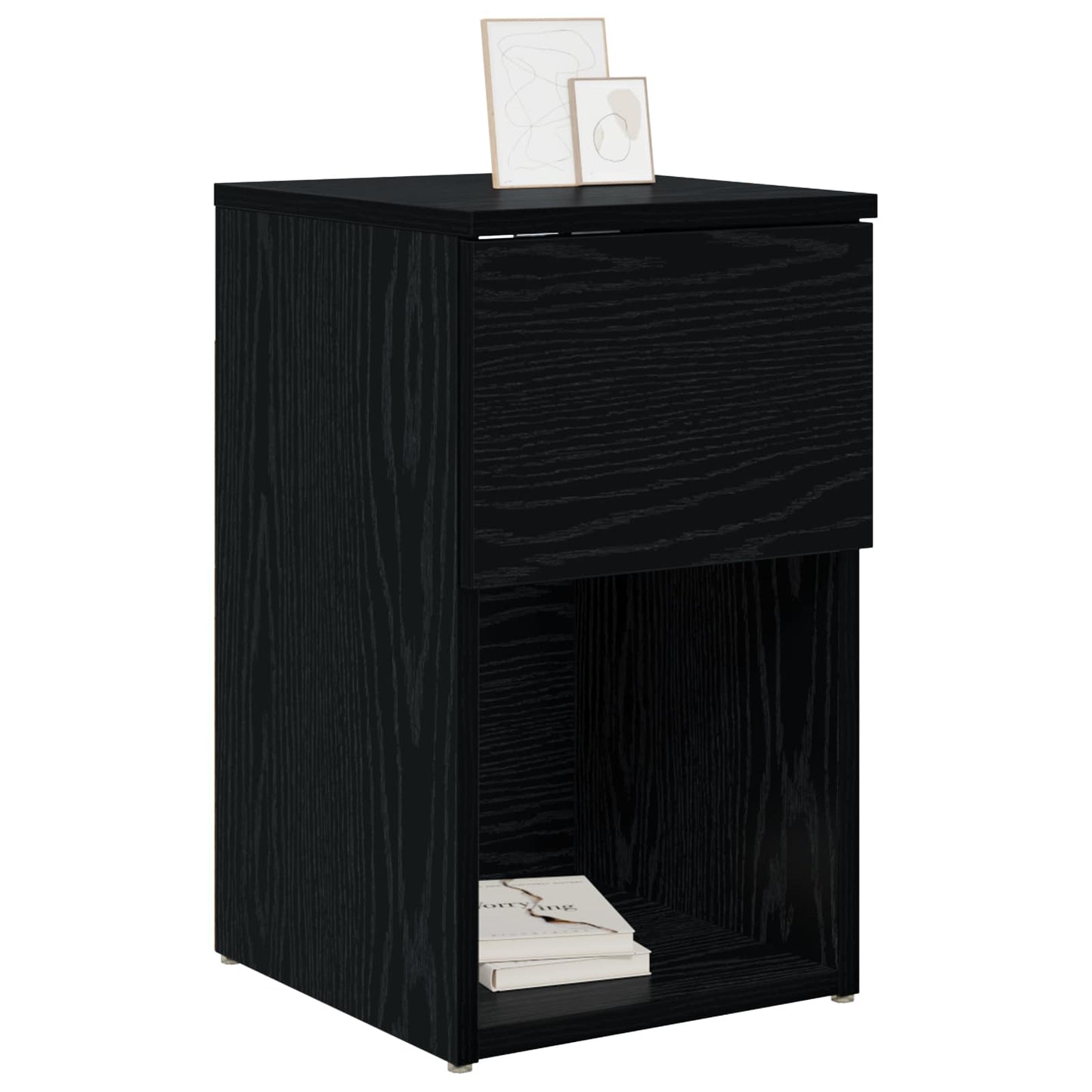 vidaXL Bed Cabinet 2 pcs Black Oak 29 x 31.5 x 49 cm Engineered Wood
