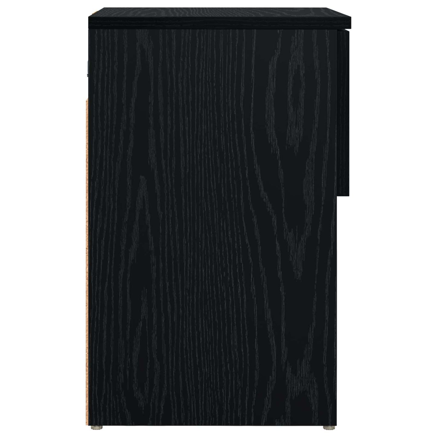 vidaXL Bed Cabinet 2 pcs Black Oak 29 x 31.5 x 49 cm Engineered Wood
