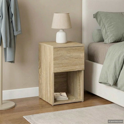 vidaXL Bed Cabinet Sonoma Oak 29 x 31.5 x 49 cm Engineered Wood