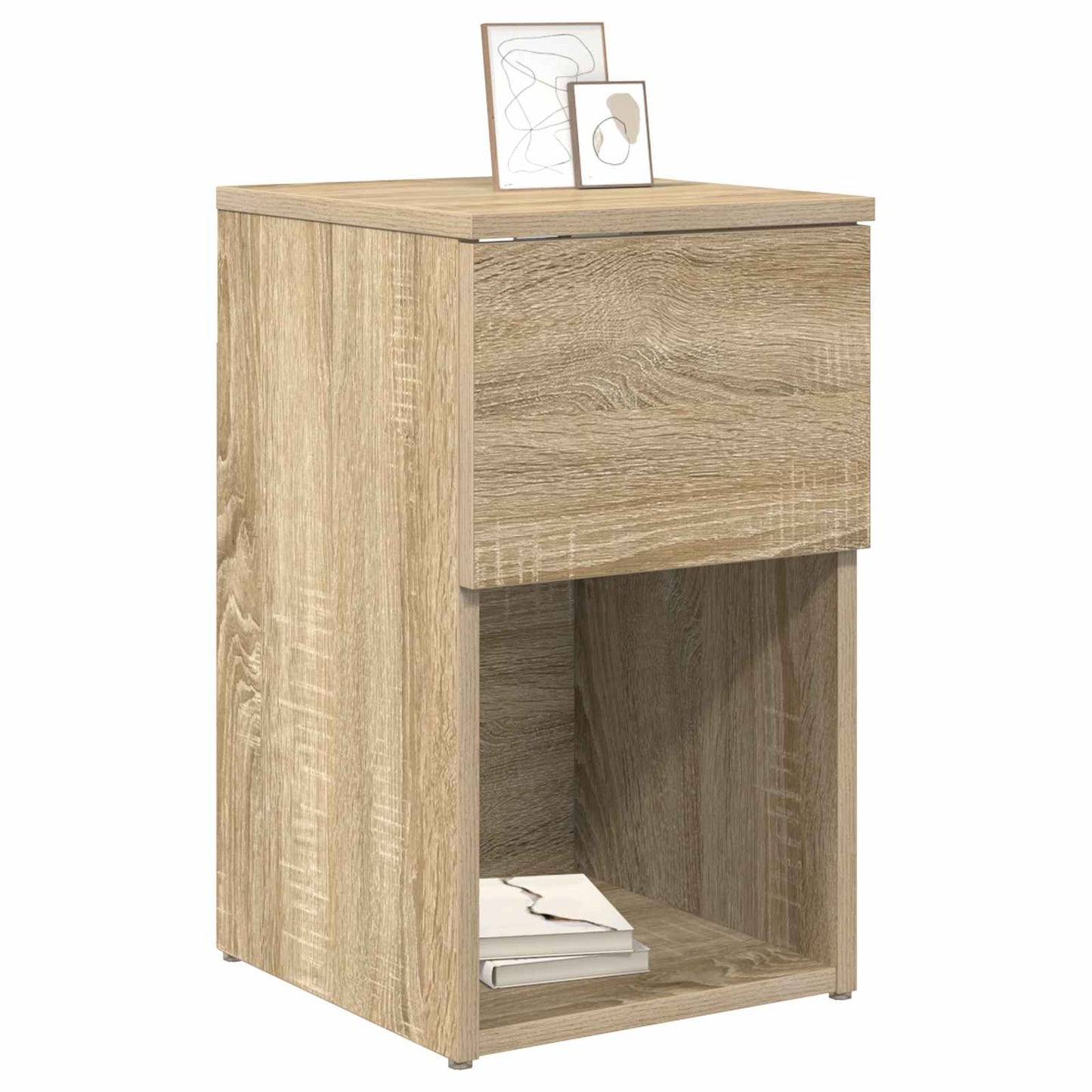 vidaXL Bed Cabinet Sonoma Oak 29 x 31.5 x 49 cm Engineered Wood