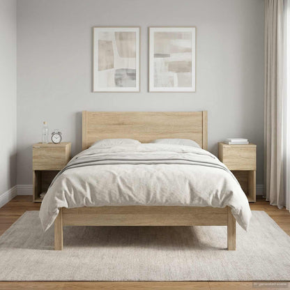 vidaXL Bed Cabinet 2 pcs Sonoma Oak 29 x 31.5 x 49 cm Engineered Wood