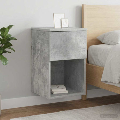 vidaXL Bed Cabinet 2 pcs Concrete Grey 29 x 31.5 x 49 cm
