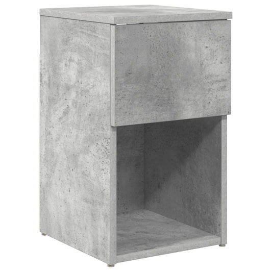 vidaXL Bed Cabinet Concrete Grey 29 x 31.5 x 49 cm Engineered Wood