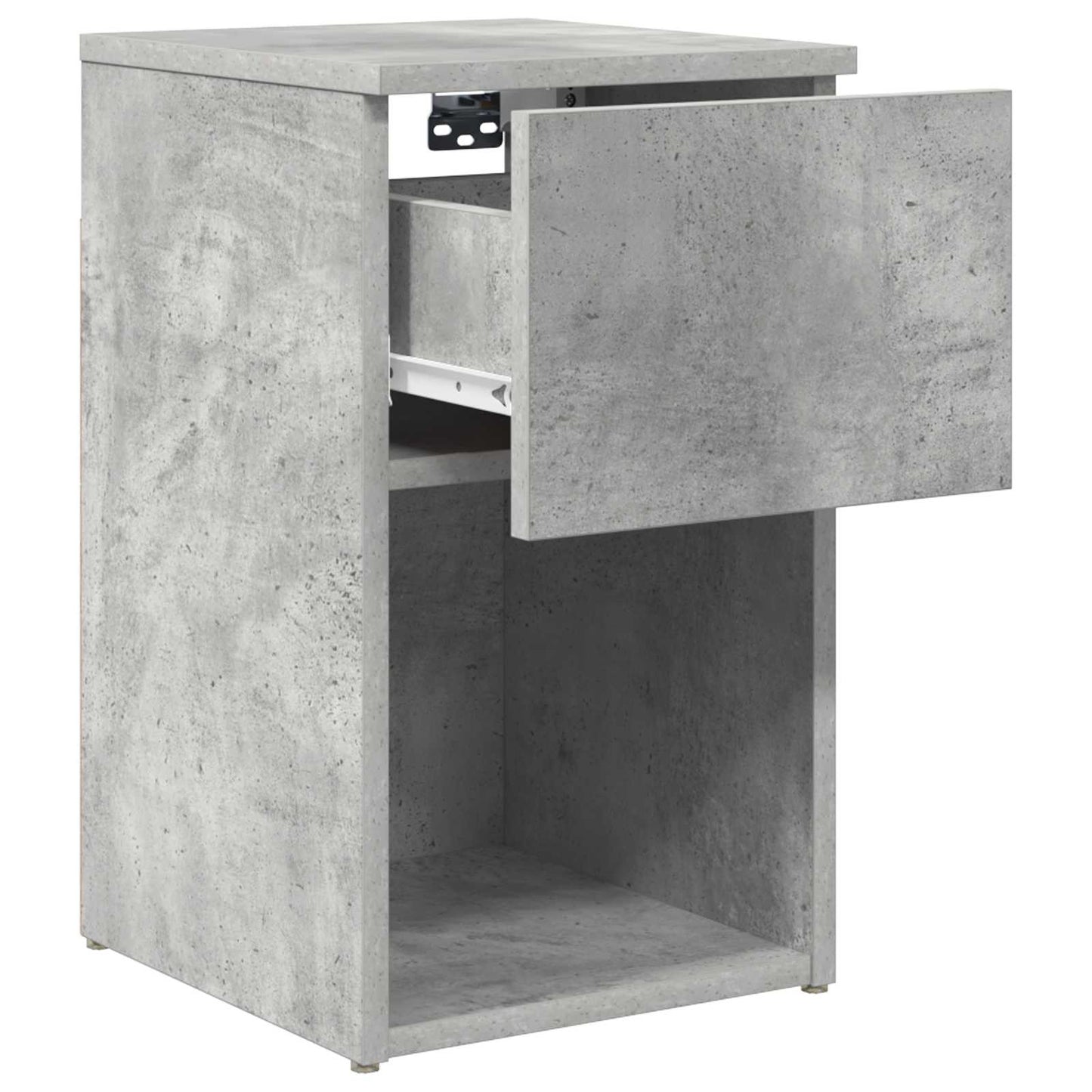 vidaXL Bed Cabinet Concrete Grey 29 x 31.5 x 49 cm Engineered Wood