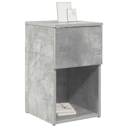 vidaXL Bed Cabinet Concrete Grey 29 x 31.5 x 49 cm Engineered Wood