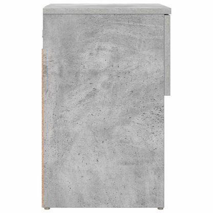 vidaXL Bed Cabinet Concrete Grey 29 x 31.5 x 49 cm Engineered Wood