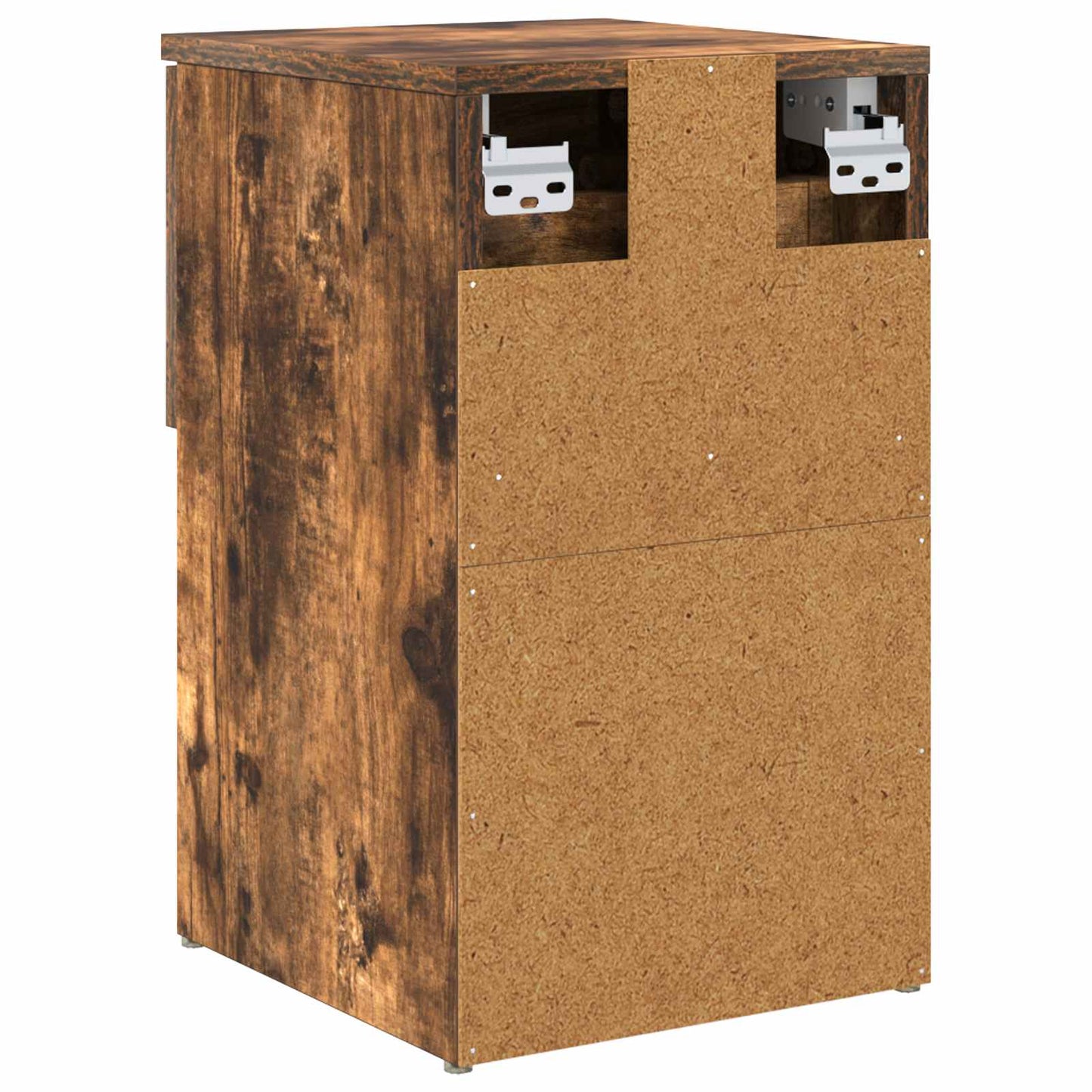 vidaXL Bed Cabinet Smoked Oak 29 x 31.5 x 49 cm Engineered Wood