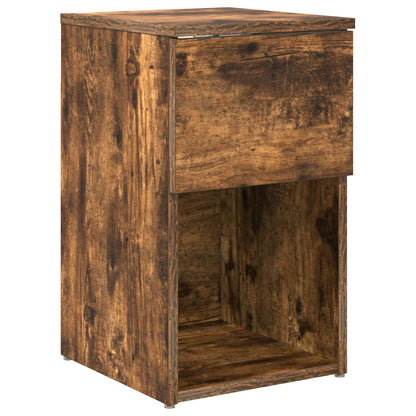 vidaXL Bed Cabinet 2 pcs Smoked Oak 29 x 31.5 x 49 cm Engineered Wood