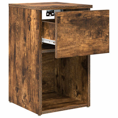 vidaXL Bed Cabinet 2 pcs Smoked Oak 29 x 31.5 x 49 cm Engineered Wood