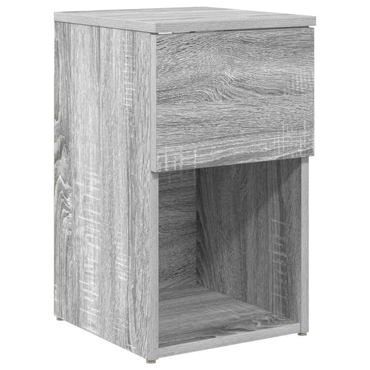 vidaXL Bed Cabinet Grey Sonoma 29 x 31.5 x 49 cm Engineered Wood