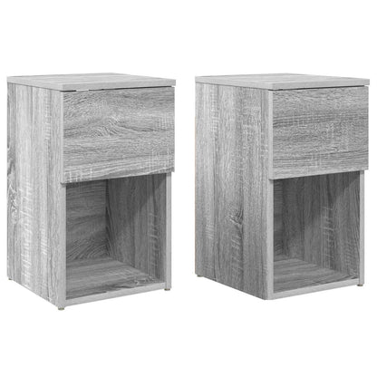 vidaXL Bed Cabinet 2 pcs Grey Sonoma 29 x 31.5 x 49 cm Engineered Wood