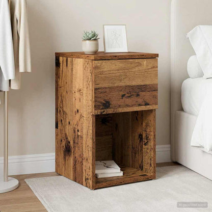 vidaXL Bed Cabinet Old Wood 29 x 31.5 x 49 cm Engineered Wood
