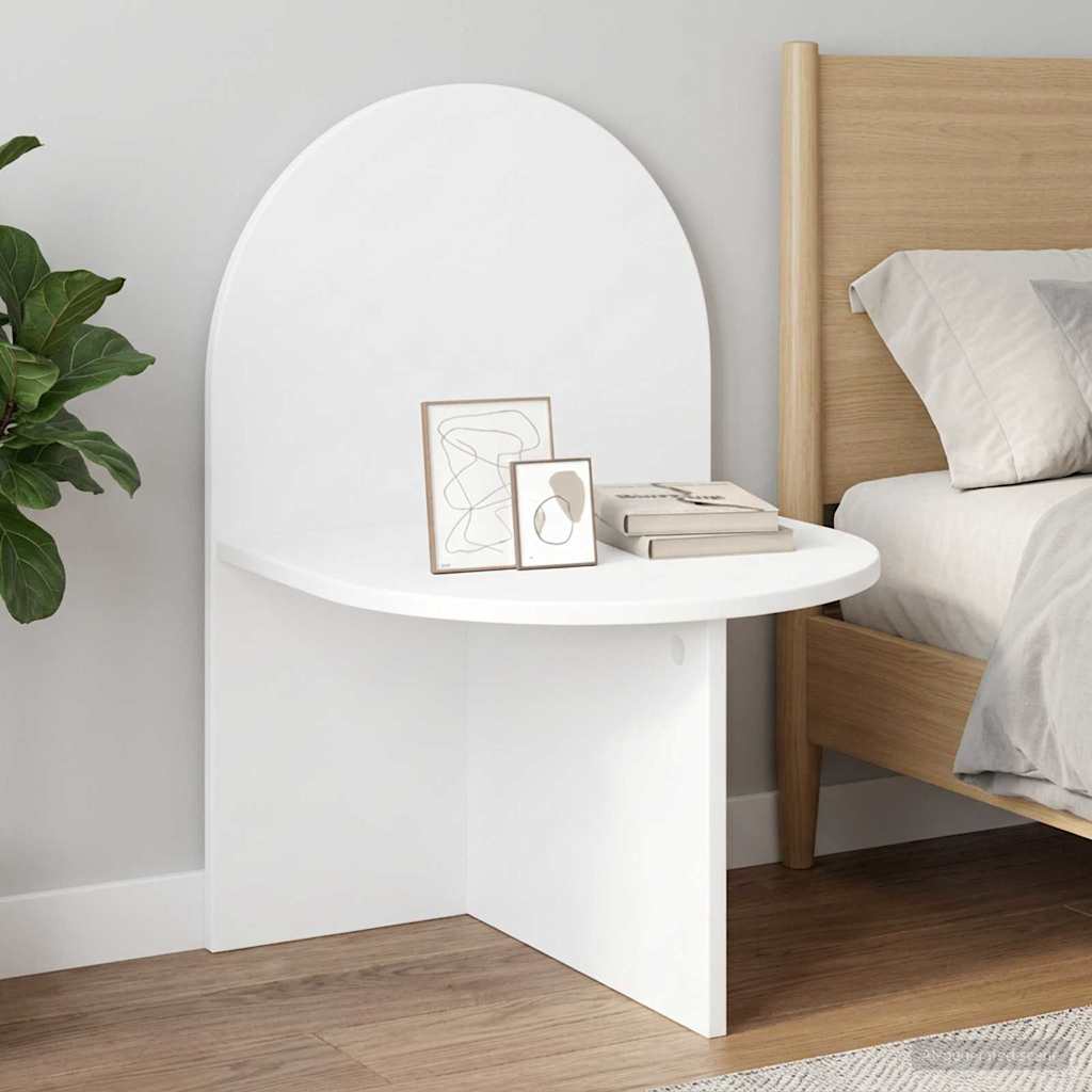 vidaXL Bedside Table White 48 x 49 x 65 cm Engineered Wood