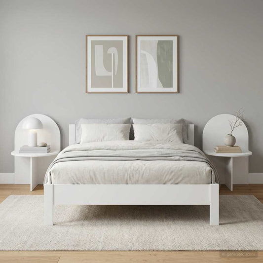vidaXL Bedside Table 2 pcs White 48 x 49 x 65 cm Engineered Wood