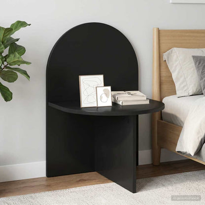 vidaXL Bedside Table Black Oak 48 x 49 x 65 cm Engineered Wood
