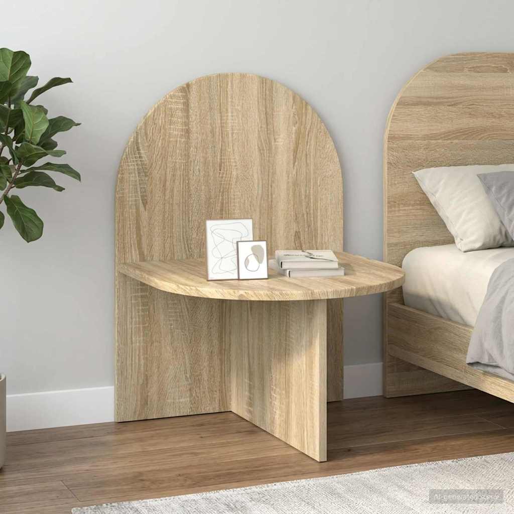 vidaXL Bedside Table Sonoma Oak 48 x 49 x 65 cm Engineered Wood