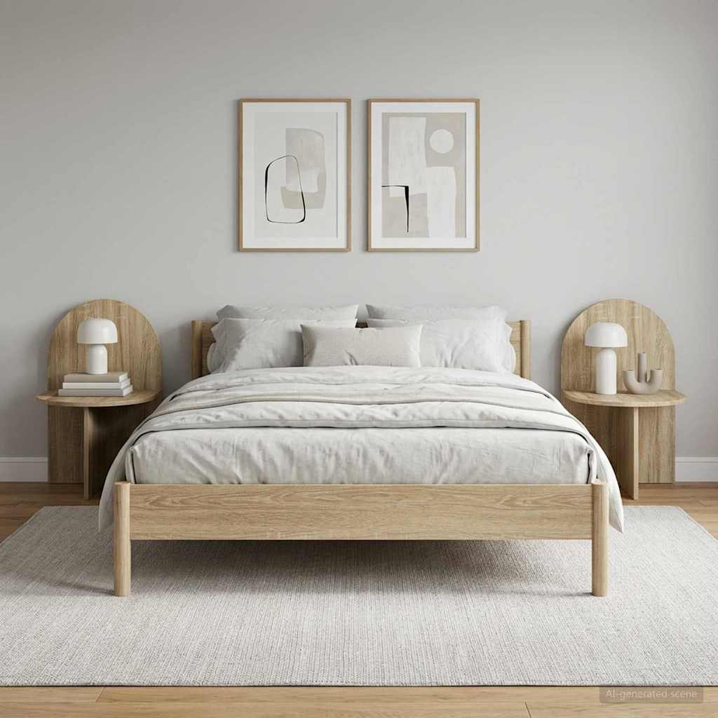 vidaXL Bedside Table 2 pcs Sonoma Oak 48 x 49 x 65 cm Engineered Wood