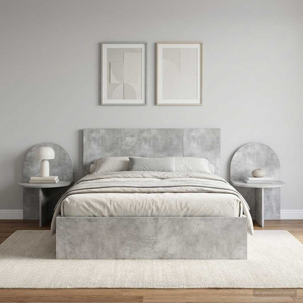 vidaXL Bedside Table 2 pcs Concrete Grey 48 x 49 x 65 cm