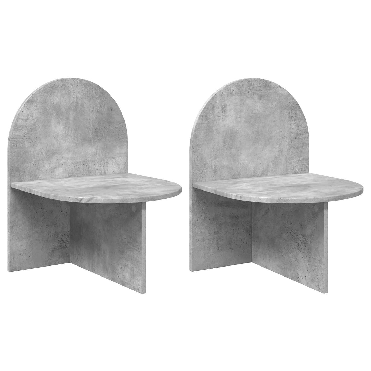 vidaXL Bedside Table 2 pcs Concrete Grey 48 x 49 x 65 cm