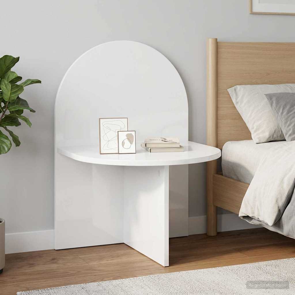 vidaXL Bedside Table 2 pcs High Gloss White 48 x 49 x 65 cm