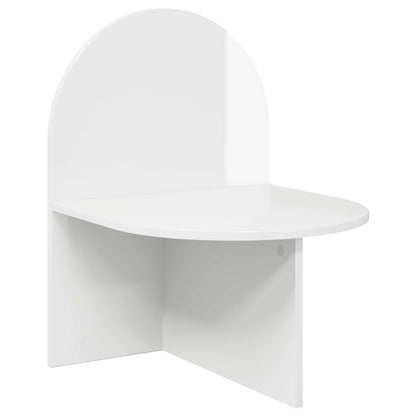 vidaXL Bedside Table High Gloss White 48 x 49 x 65 cm Engineered Wood