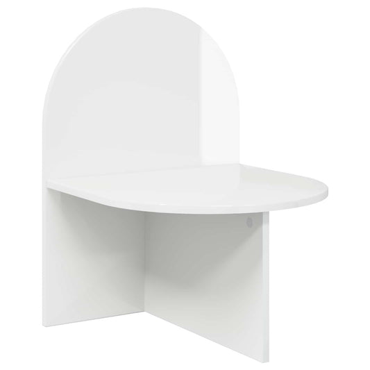 vidaXL Bedside Table High Gloss White 48 x 49 x 65 cm Engineered Wood