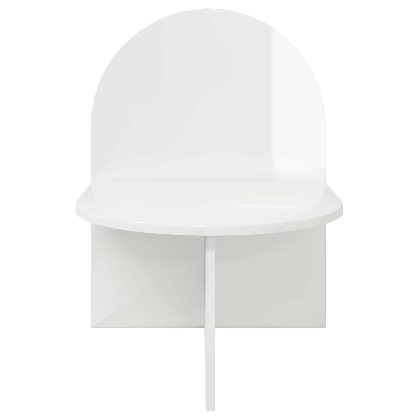 vidaXL Bedside Table High Gloss White 48 x 49 x 65 cm Engineered Wood