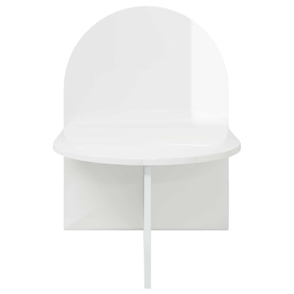 vidaXL Bedside Table High Gloss White 48 x 49 x 65 cm Engineered Wood