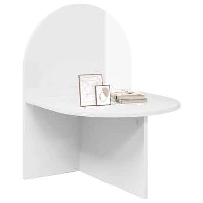 vidaXL Bedside Table High Gloss White 48 x 49 x 65 cm Engineered Wood