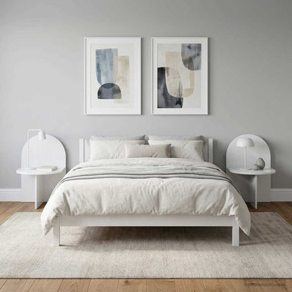 vidaXL Bedside Table 2 pcs High Gloss White 48 x 49 x 65 cm