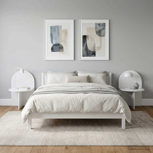 vidaXL Bedside Table 2 pcs High Gloss White 48 x 49 x 65 cm