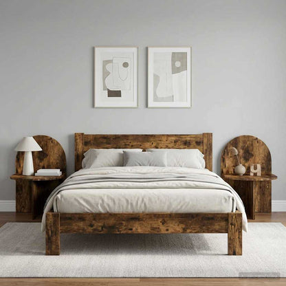 vidaXL Bedside Table 2 pcs Smoked Oak 48 x 49 x 65 cm Engineered Wood
