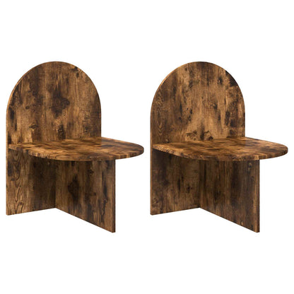 vidaXL Bedside Table 2 pcs Smoked Oak 48 x 49 x 65 cm Engineered Wood