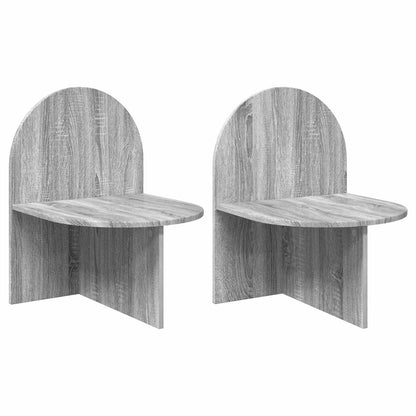 vidaXL Bedside Table 2 pcs Grey Sonoma 48 x 49 x 65 cm Engineered Wood