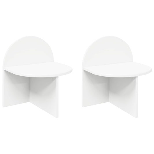 vidaXL Bedside Table 2 pcs White 40 x 35.5 x 45.5 cm Engineered Wood