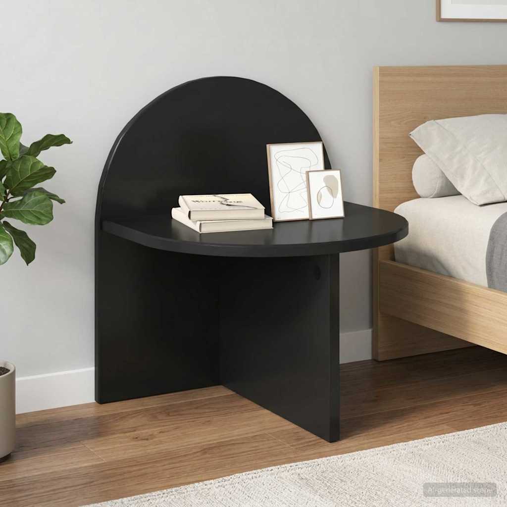 vidaXL Bedside Table 2 pcs Black Oak 40 x 35.5 x 45.5 cm