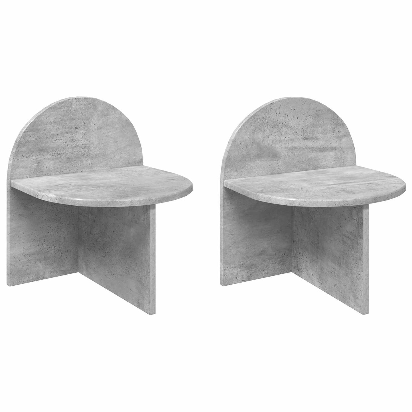 vidaXL Bedside Table 2 pcs Concrete Grey 40 x 35.5 x 45.5 cm